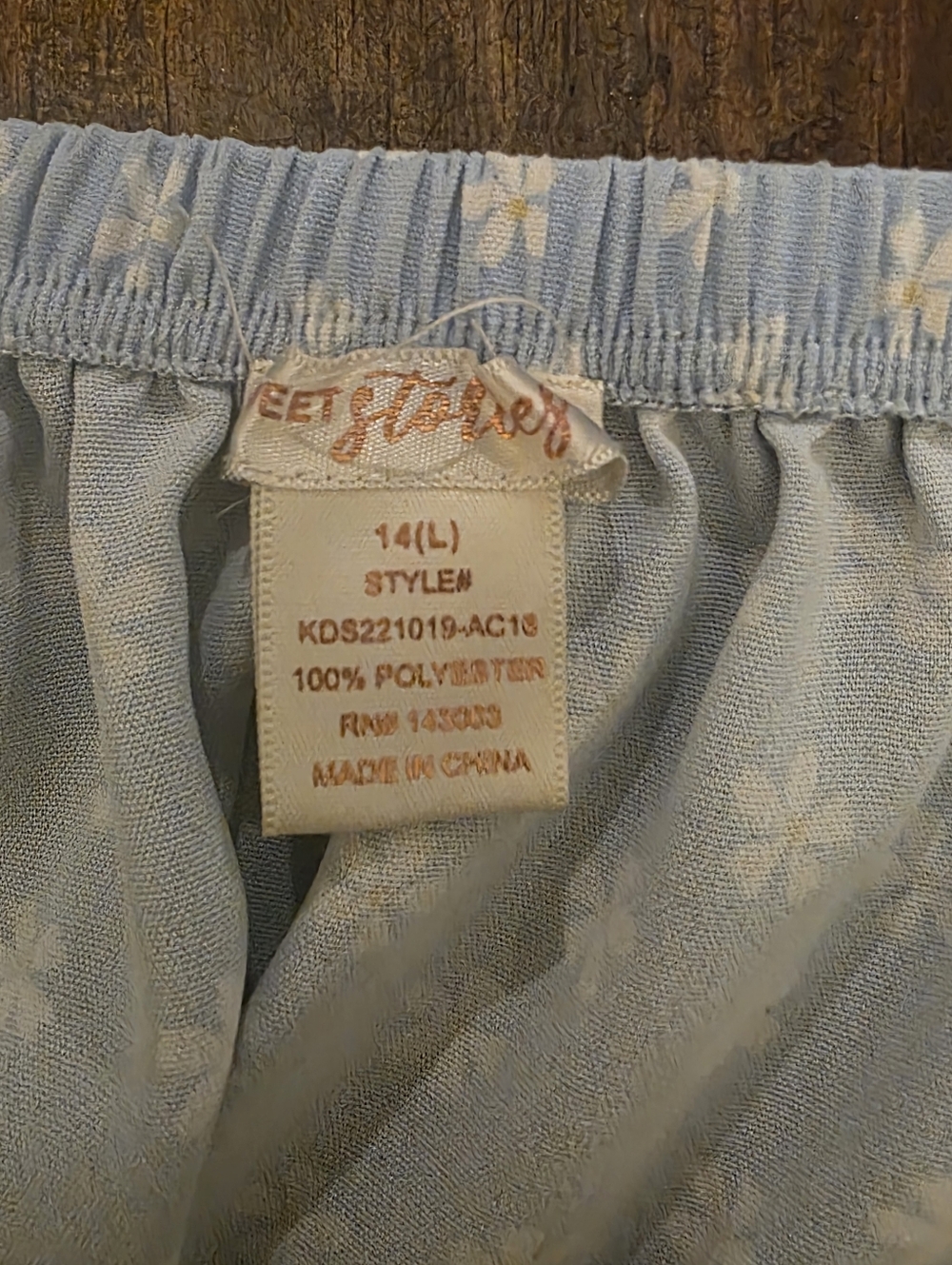 Girls Sky Blue Daisy Crop Top & Shorts Set 14 - Picture 4 of 5